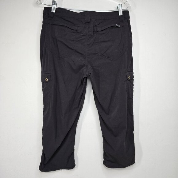 Eddie Bauer Pants Black Womens Size 8 First Ascent Capri Outdoor Hiking Camping - Picture 2 of 8